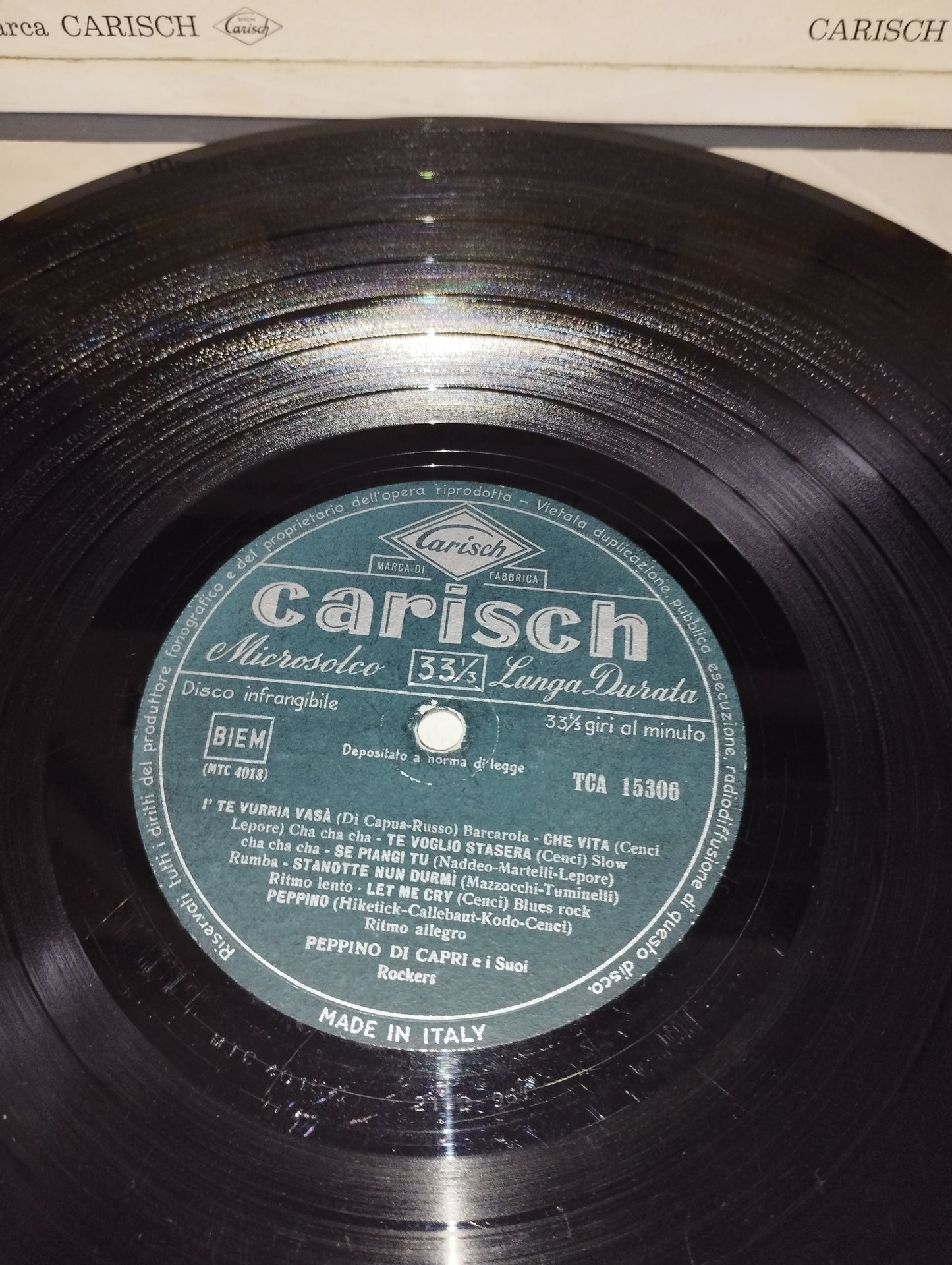 Peppino Di Capri And His Rockers" Lp 33 RPM

 Published in 1961 by Carisch Cod.TCA 15306