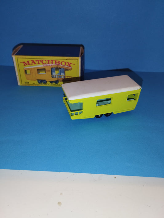 Trailer Caravan model

 Produced by Matchbox cod.23

 Made in England by Lesney

 60's
