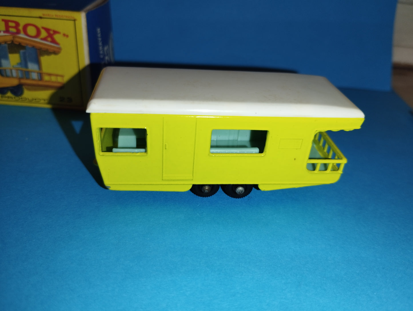 Trailer Caravan model

 Produced by Matchbox cod.23

 Made in England by Lesney

 60's