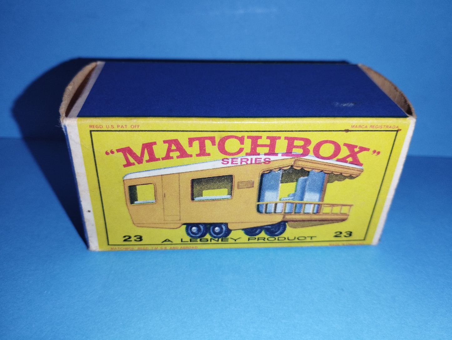 Trailer Caravan model

 Produced by Matchbox cod.23

 Made in England by Lesney

 60's