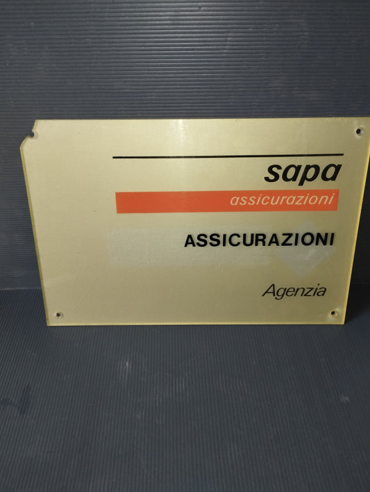 Insegna Sapa Assicurazioni In Plexiglas

Anni 90