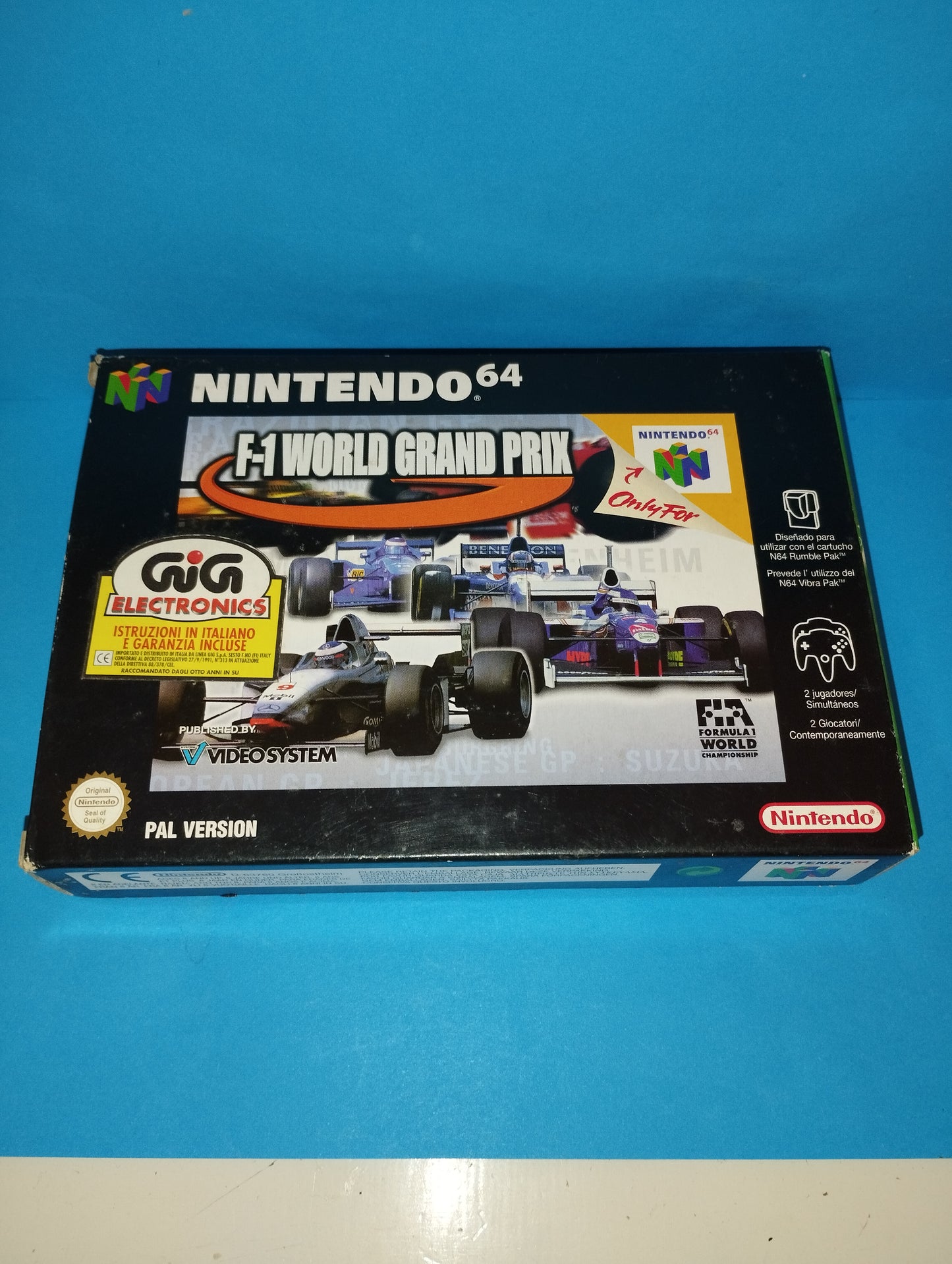 Nintendo 64 Game F-1 World Grand Prix
 Published in 1998