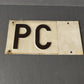 PC License Plate (Piacenza) Original Province Initials in Metal