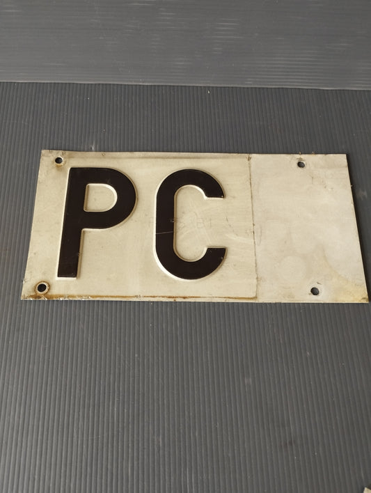 PC License Plate (Piacenza) Original Province Initials in Metal