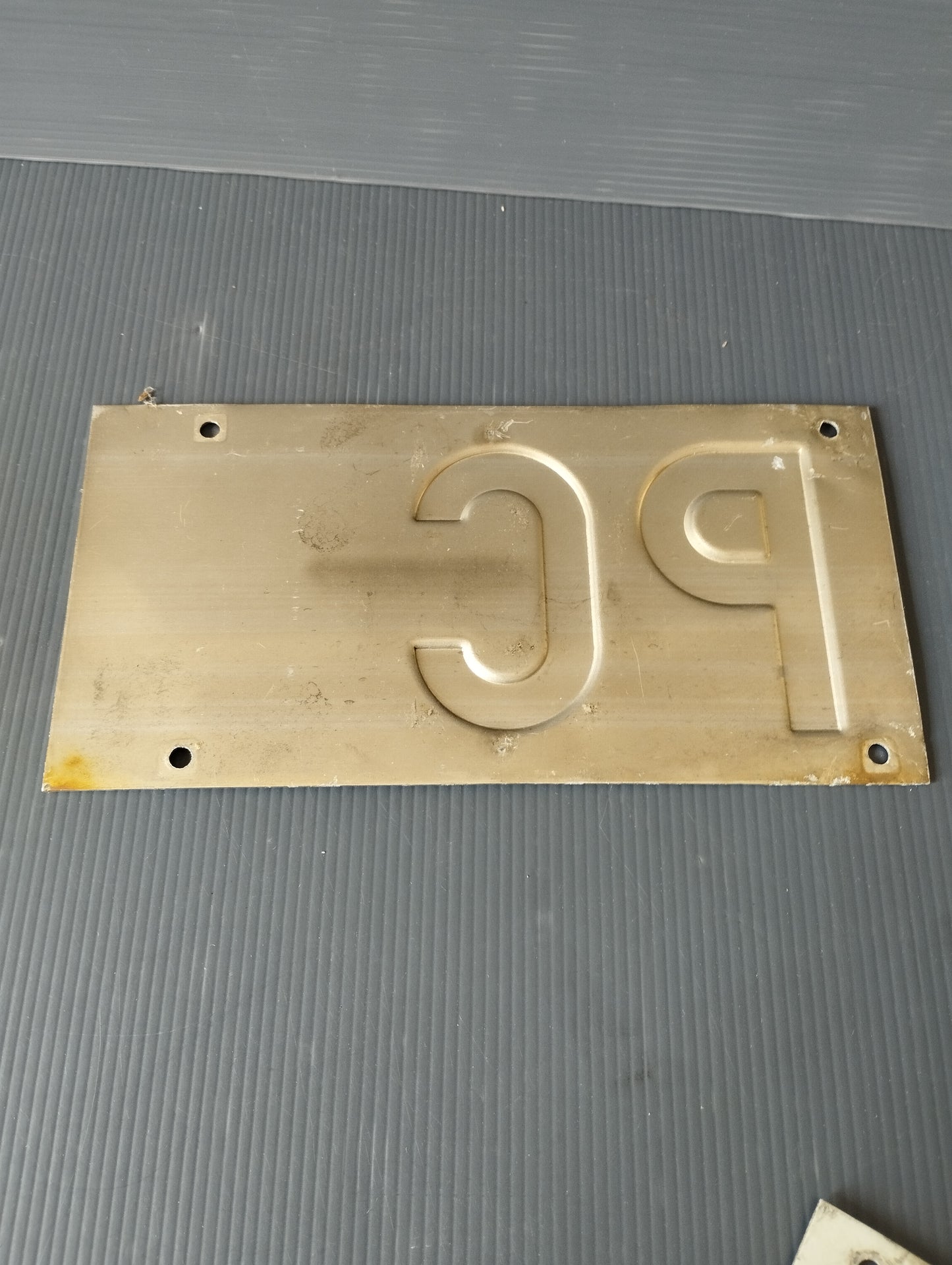 PC License Plate (Piacenza) Original Province Initials in Metal