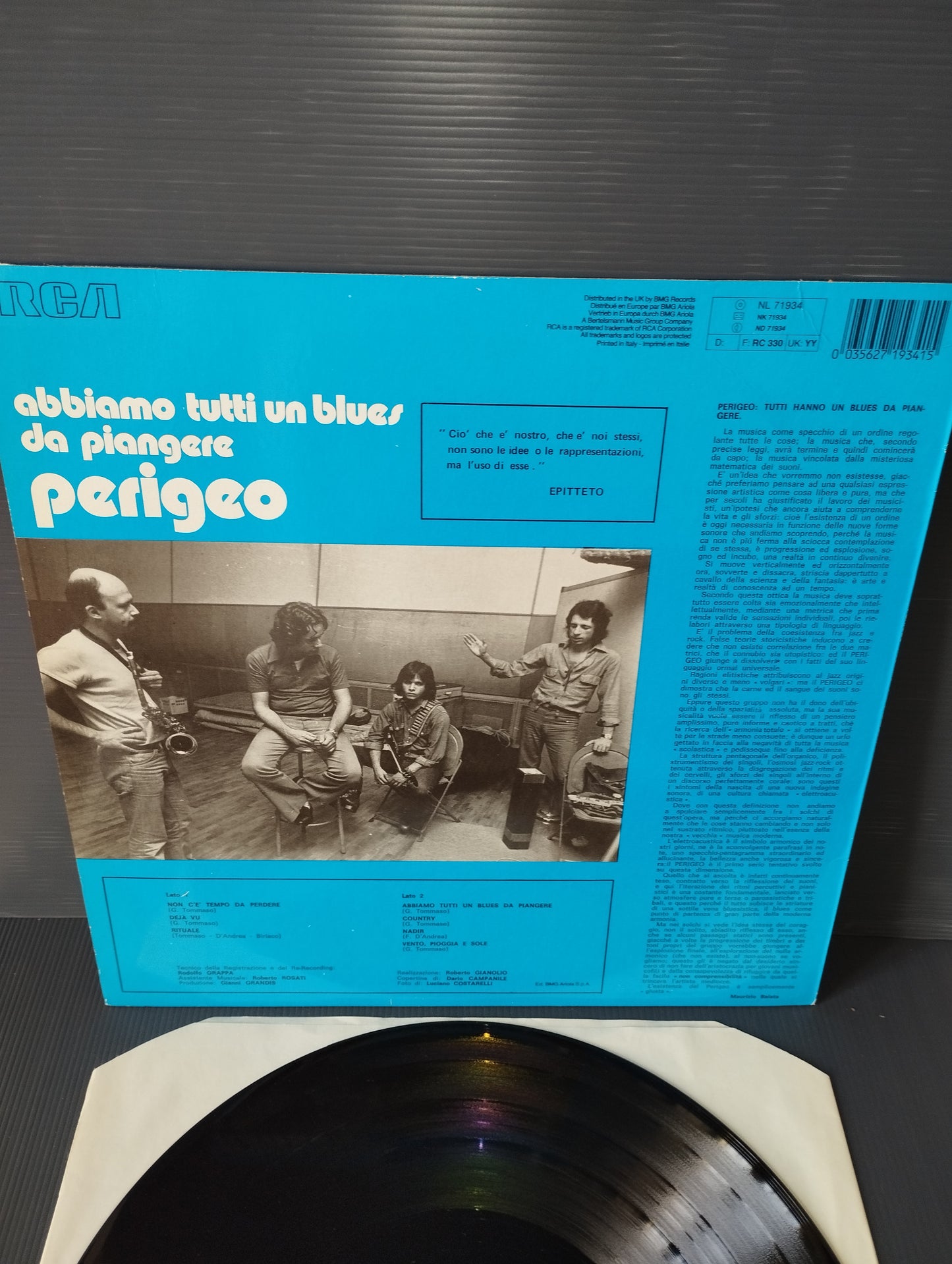 We All Have A Blues To Cry" Perigeo LP 33 rpm
