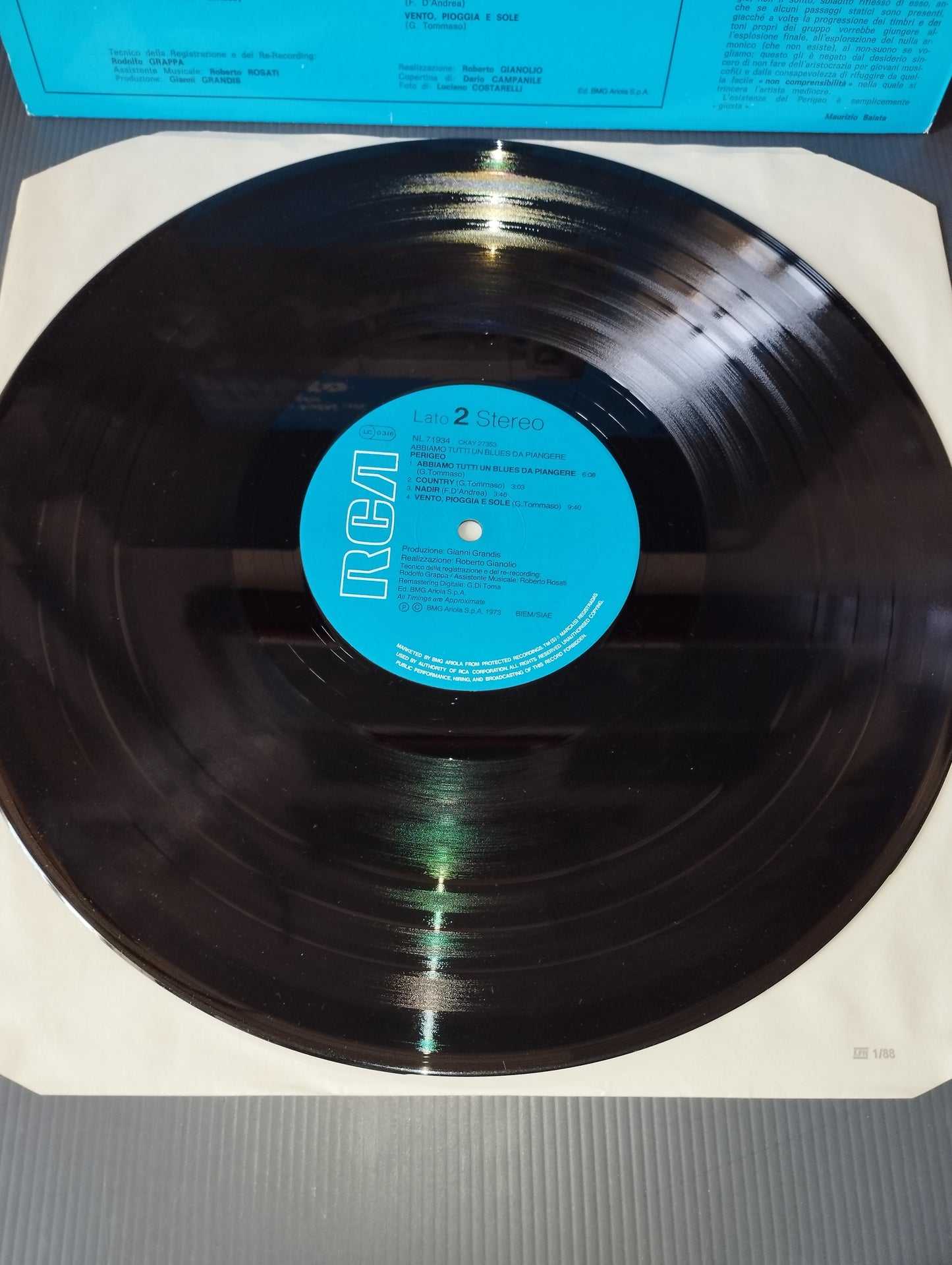 We All Have A Blues To Cry" Perigeo LP 33 rpm