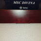 Model Ship MSC Divina
 In metal with wooden base
 Model length 26 cm