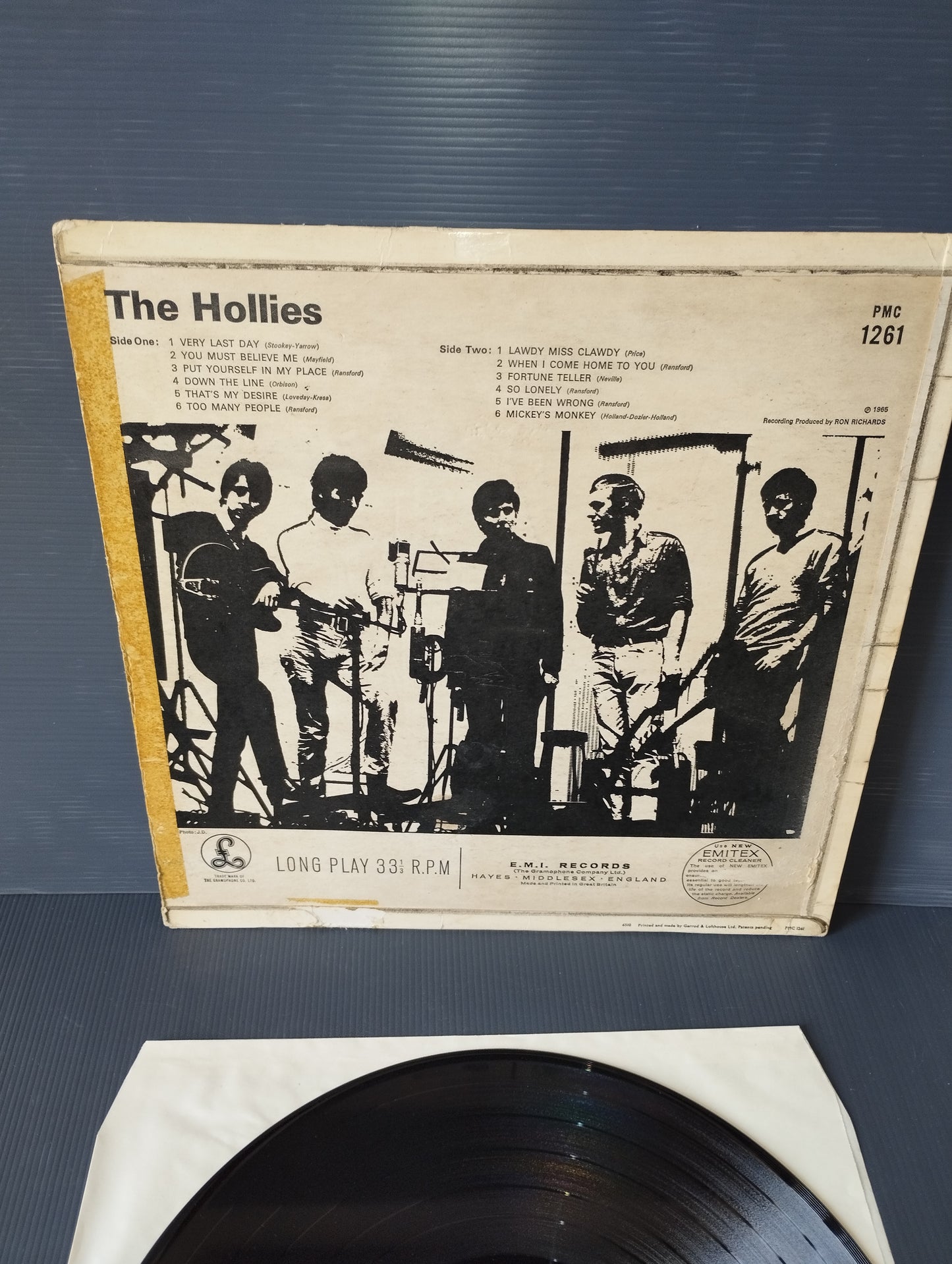 Hollies" Omonimo Lp 33 Giri
Edito nel 1965 da Parlophone Cod.PMC 1261