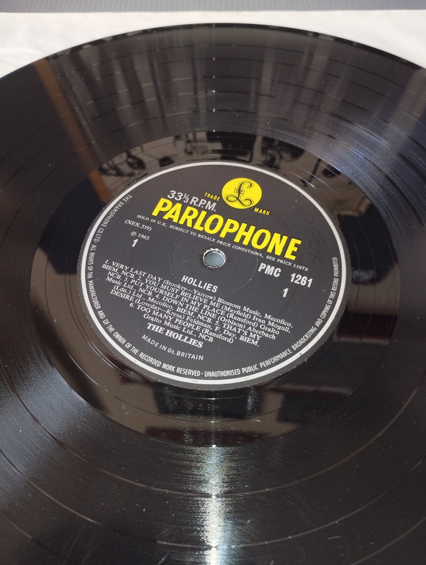 Hollies" Omonimo Lp 33 Giri
Edito nel 1965 da Parlophone Cod.PMC 1261