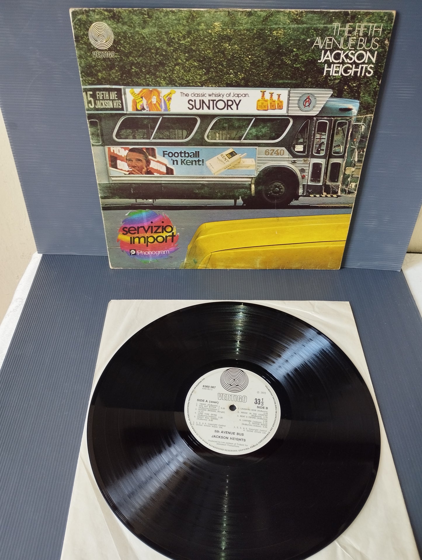The Fifth Avenue Bus" Jackson Heights LP 33 rpm
 Published in 1972 by Vertigo code 6360 067
 First printing