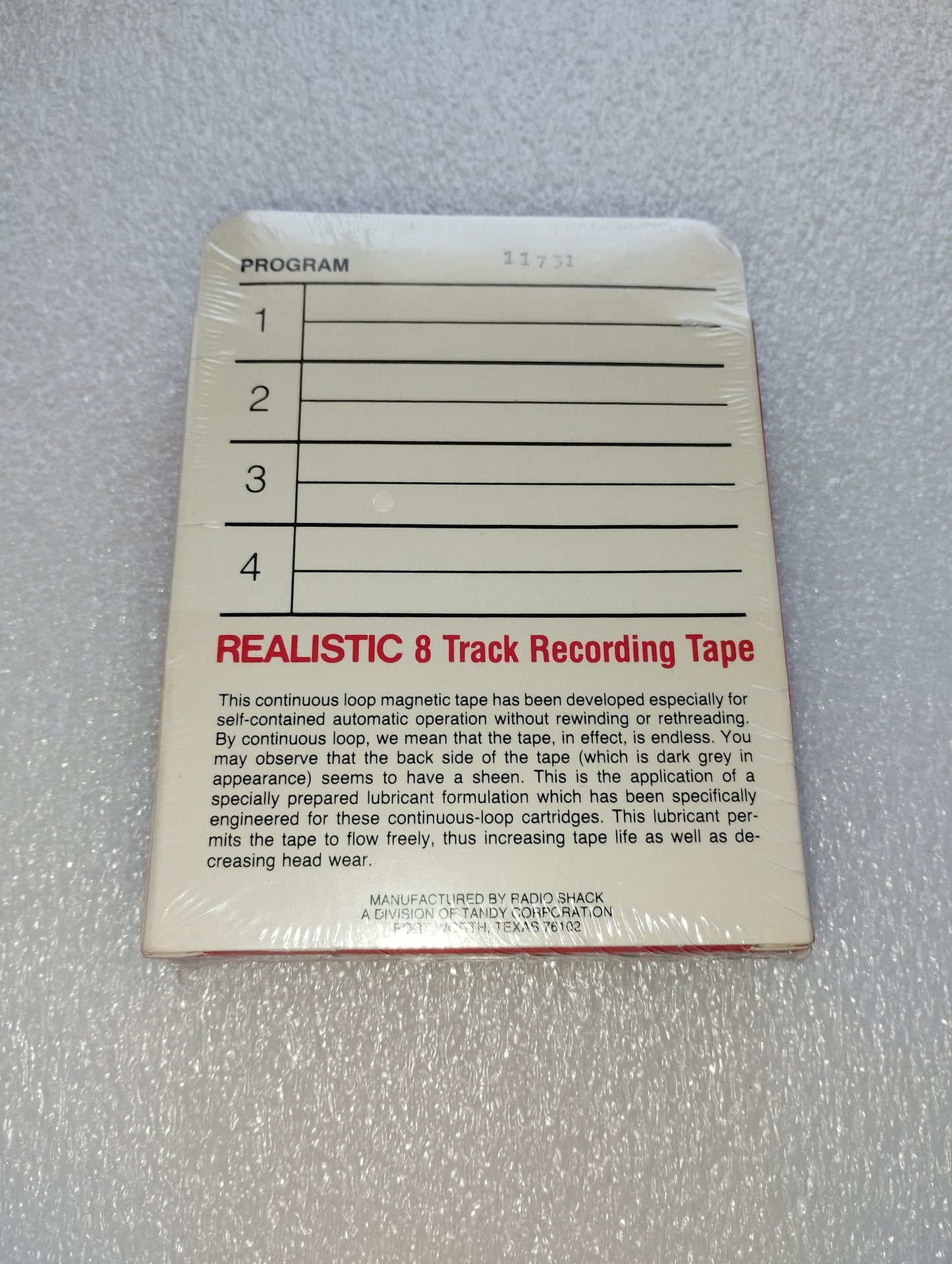 Radio Shack Realistic Virgin 8 Stereo Cassette