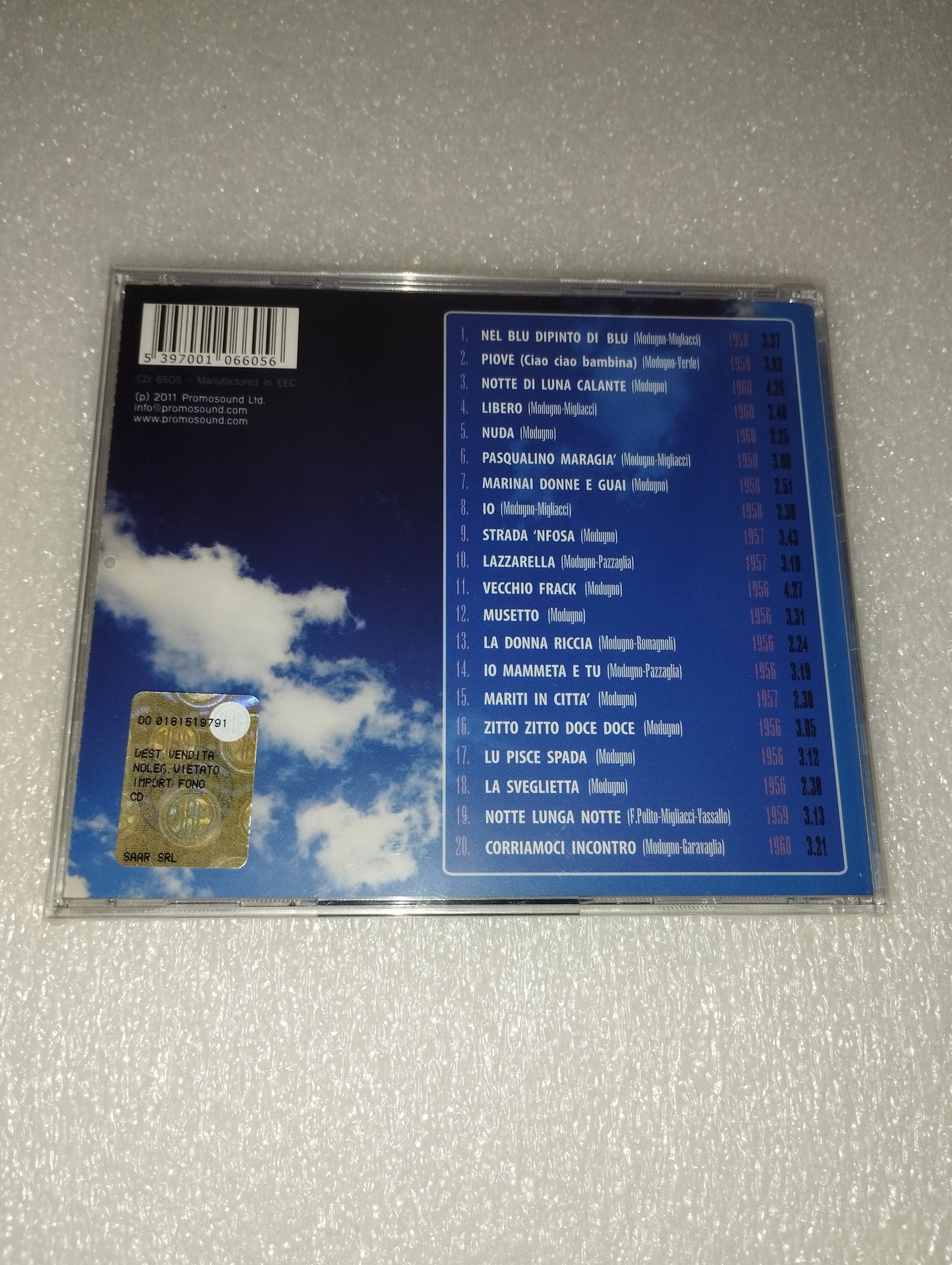 "The Best Of Domenico Modugno" Sealed Promosound CD