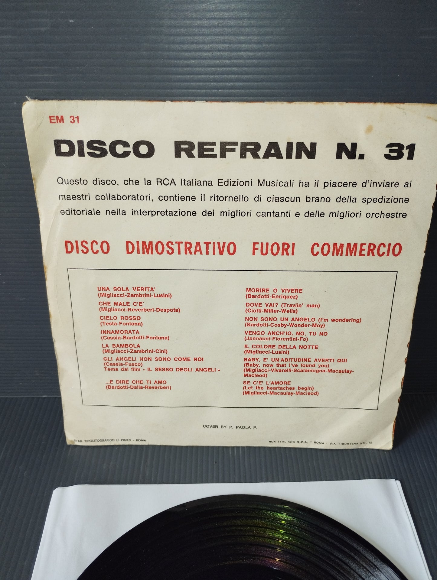 Disco Refrain N.31" Various
 Published by RCA