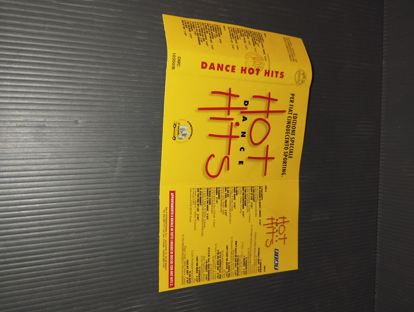 Hot Dance Hits" Music Cassette
 Special edition for Fiat Cinquecento