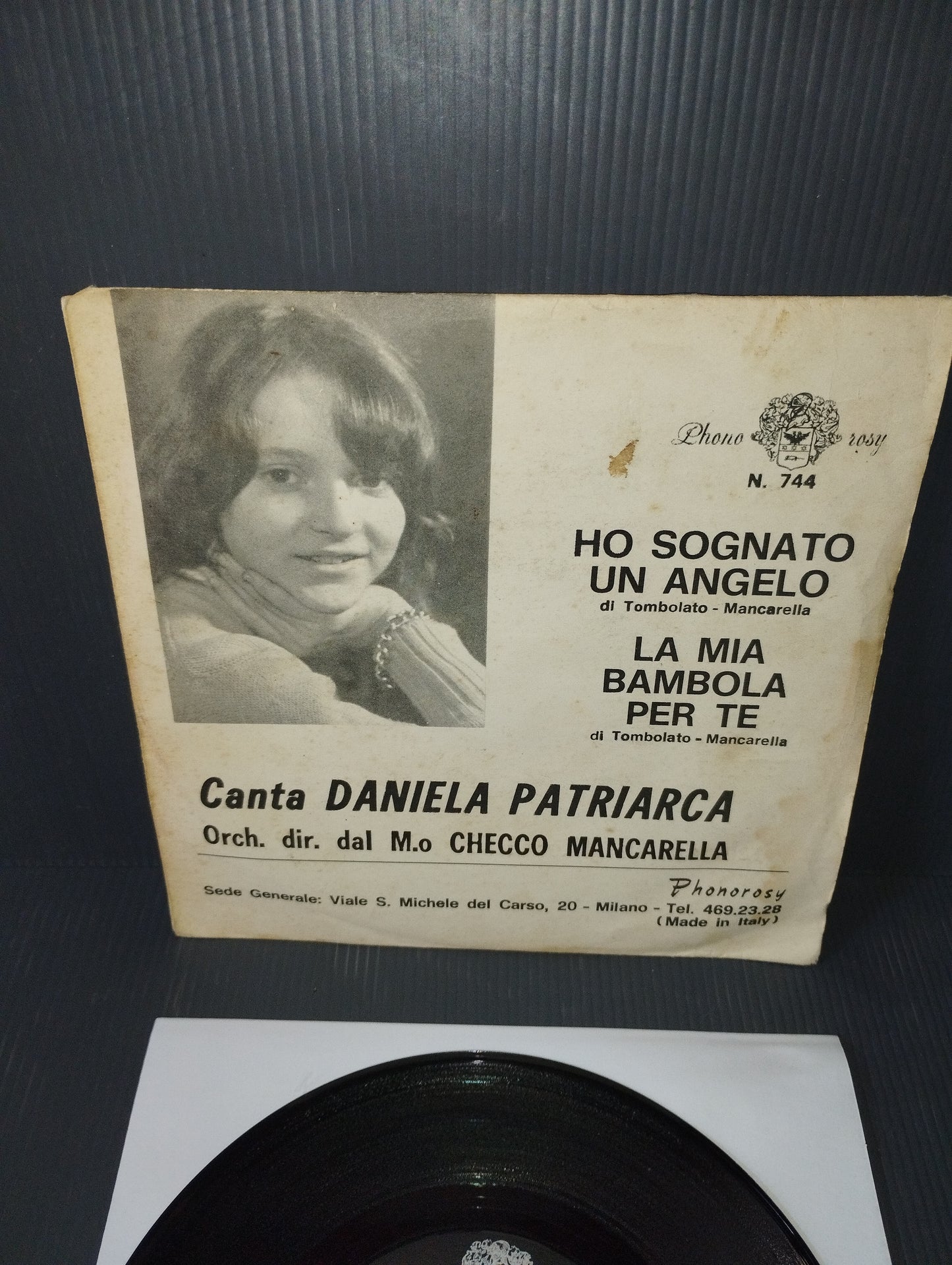 I Dreamed of an Angel/My Doll for You" Daniela Patriarca 45 rpm
 Published by Phonorosy