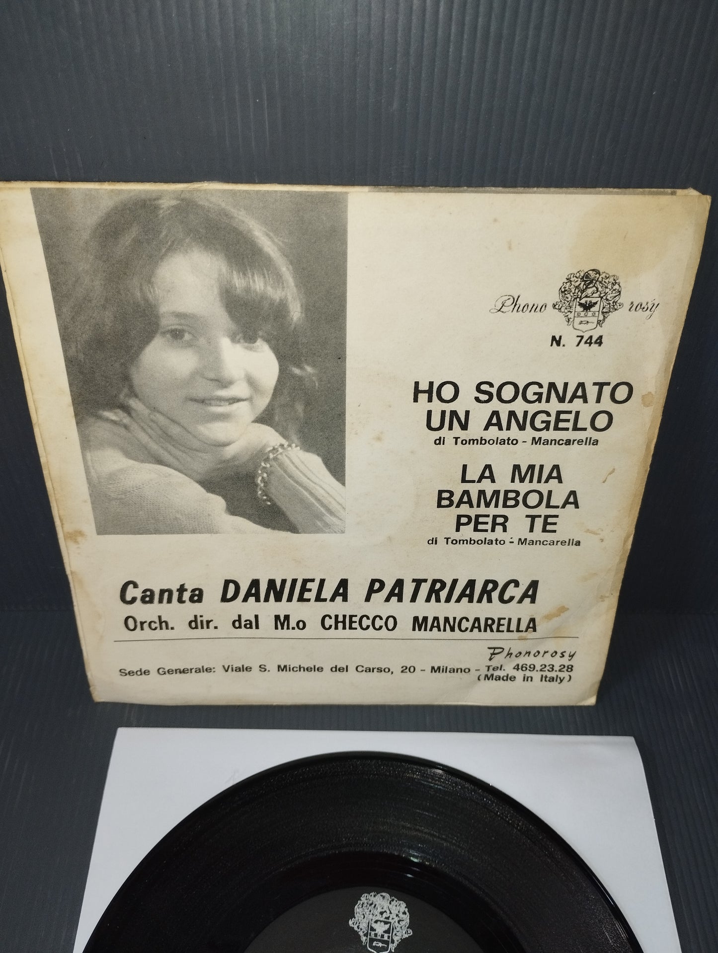 I Dreamed of an Angel/My Doll for You" Daniela Patriarca 45 rpm
 Published by Phonorosy