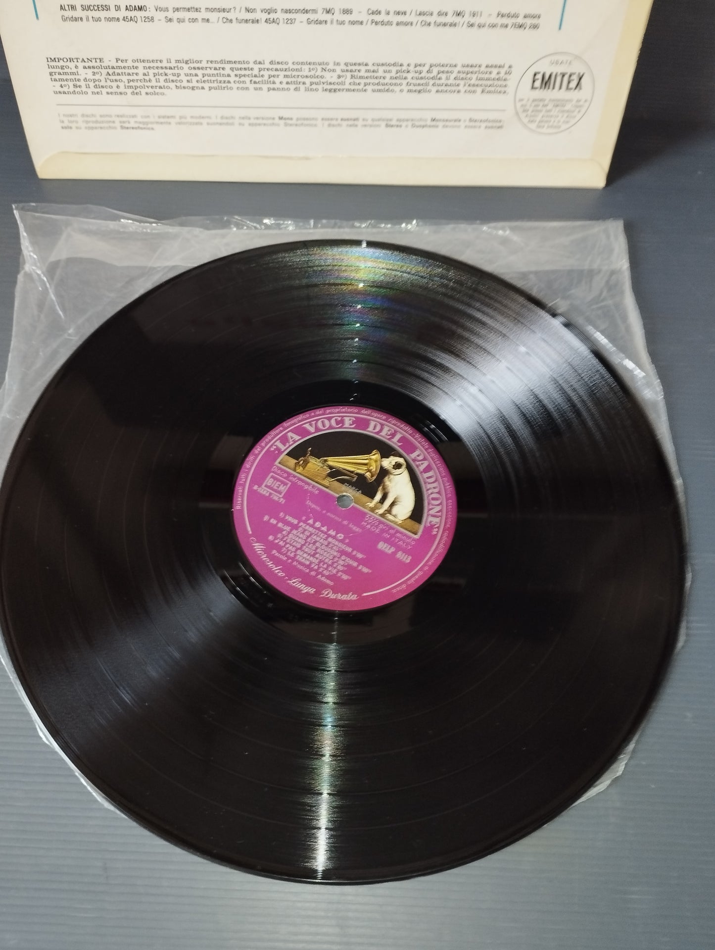 Adamo" Omonino LP 33 rpm
 Published in 1964 by La Voce del Padrone