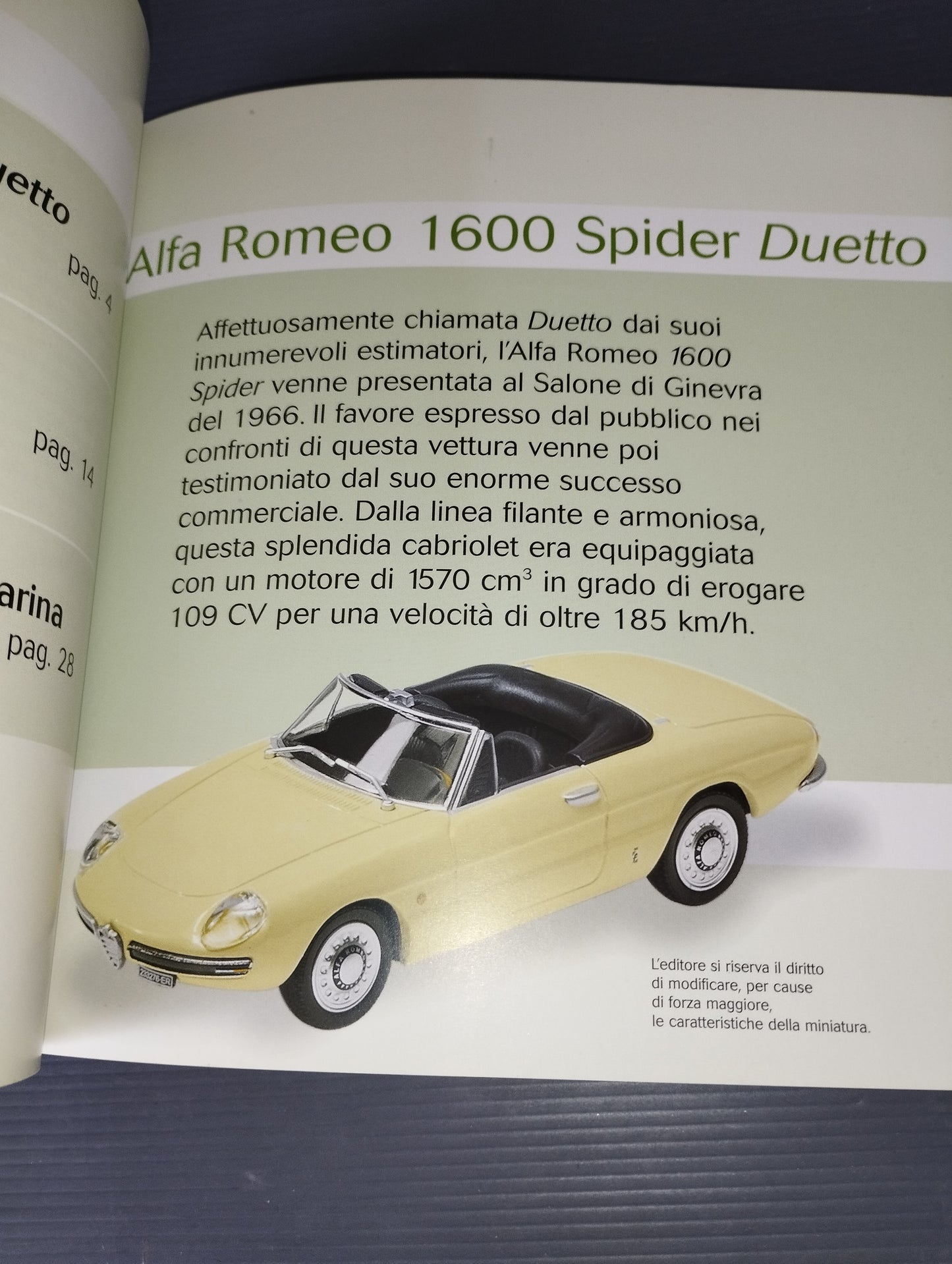 Fascicolo Alfa Romeo Duetto
Edito nel 2004 da De Agostini