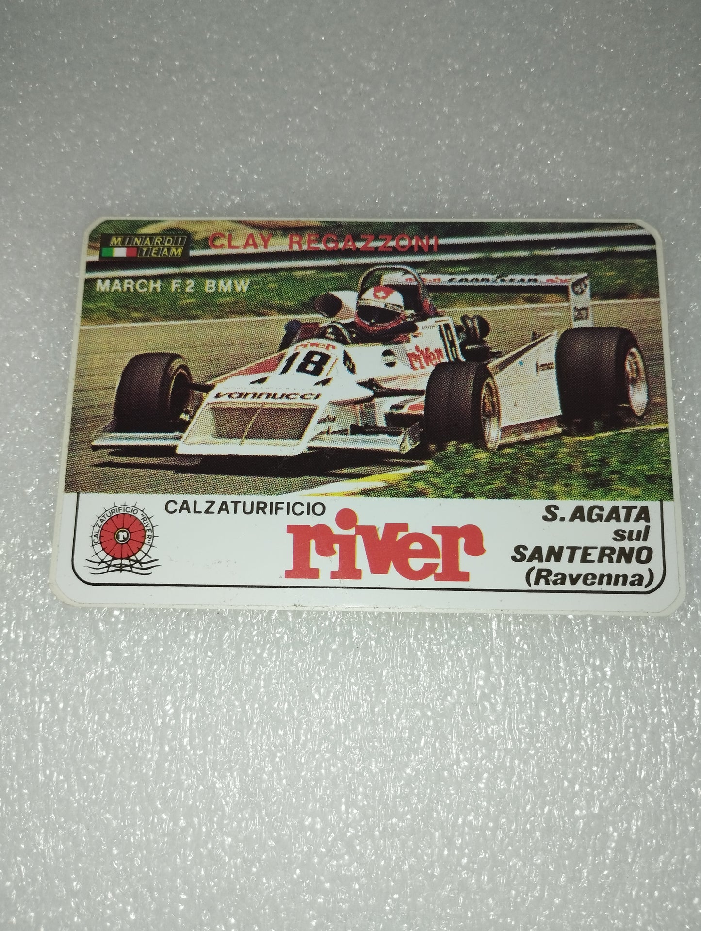 Original Clay Regazzoni River sticker from the time