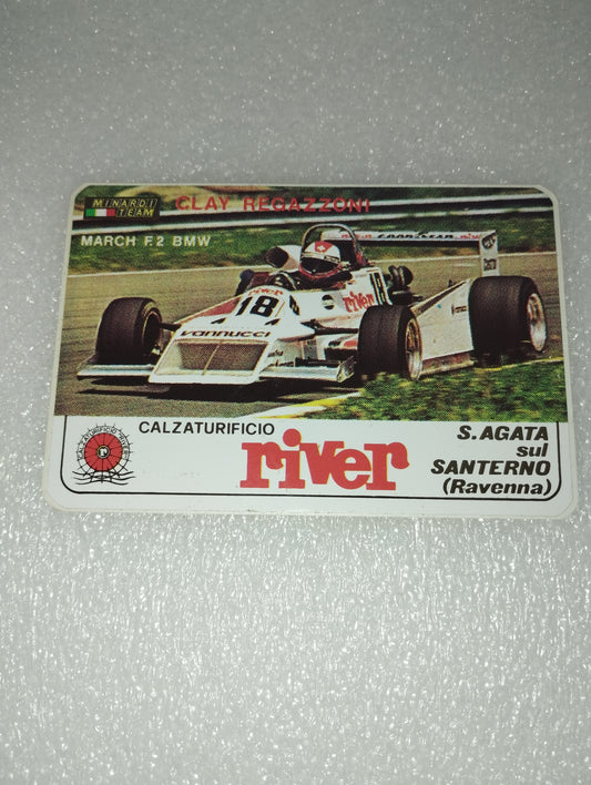Adesivo Clay Regazzoni River originale dell'epoca