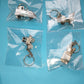 Lot of 4 vintage car key rings