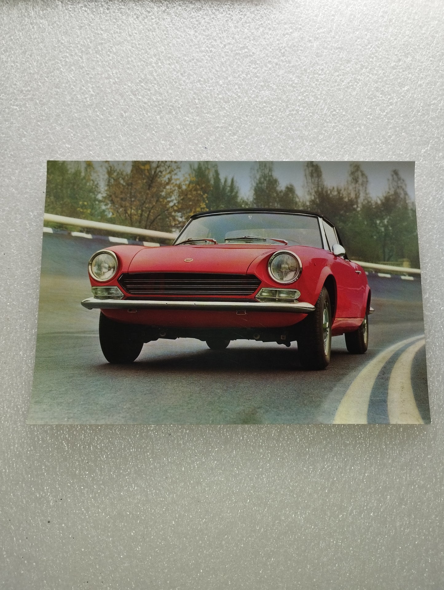 Fiat 124 Spider Sport
 Vintage advertising postcard