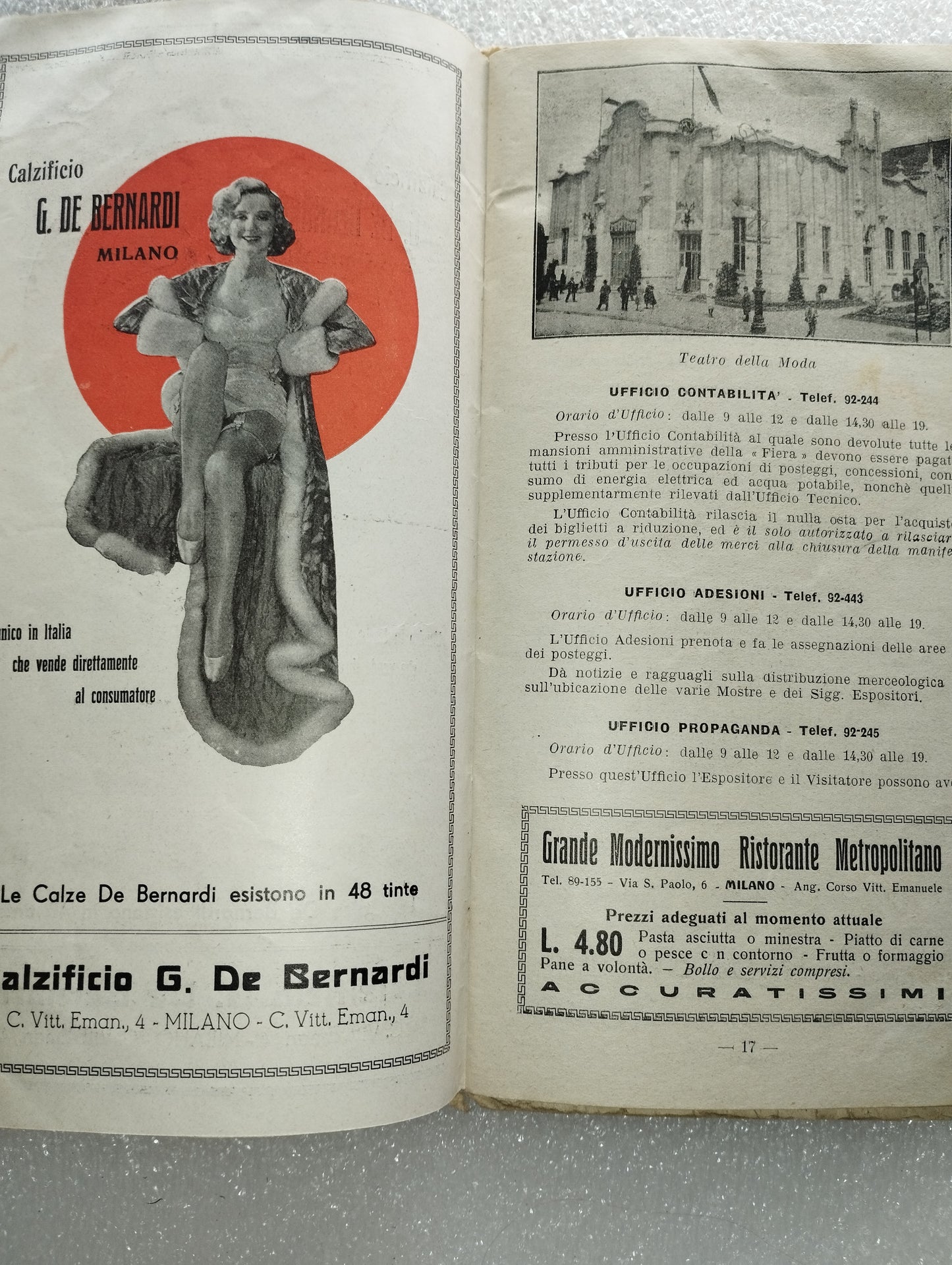 Official Guide 14th Milan Fair 1933 Original