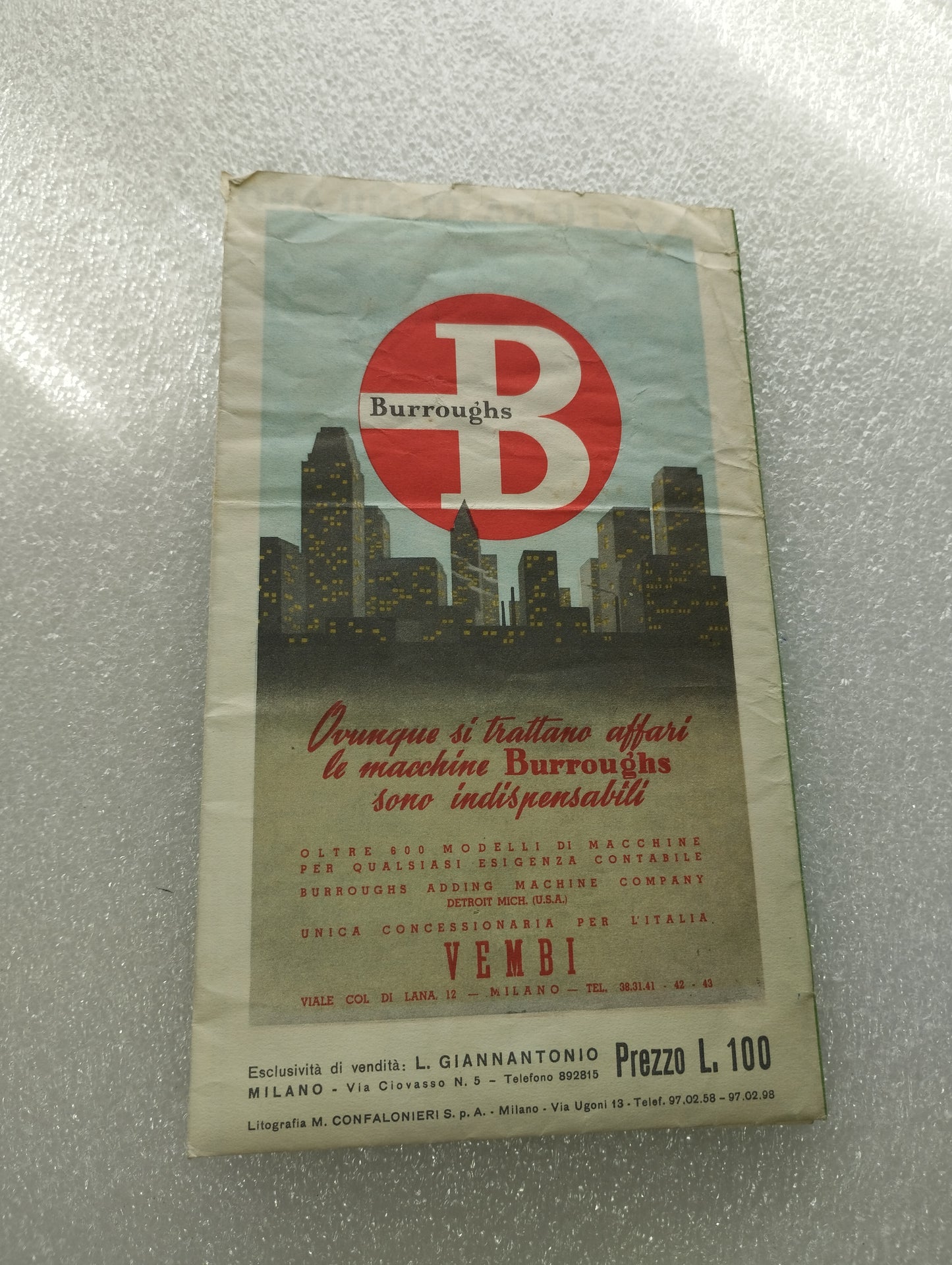 Plan/Official Guide XXX Milan Fair April 1952
 Original