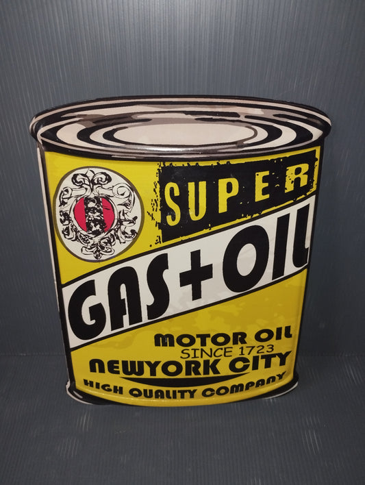 Targa in metallo Gas+ Oil