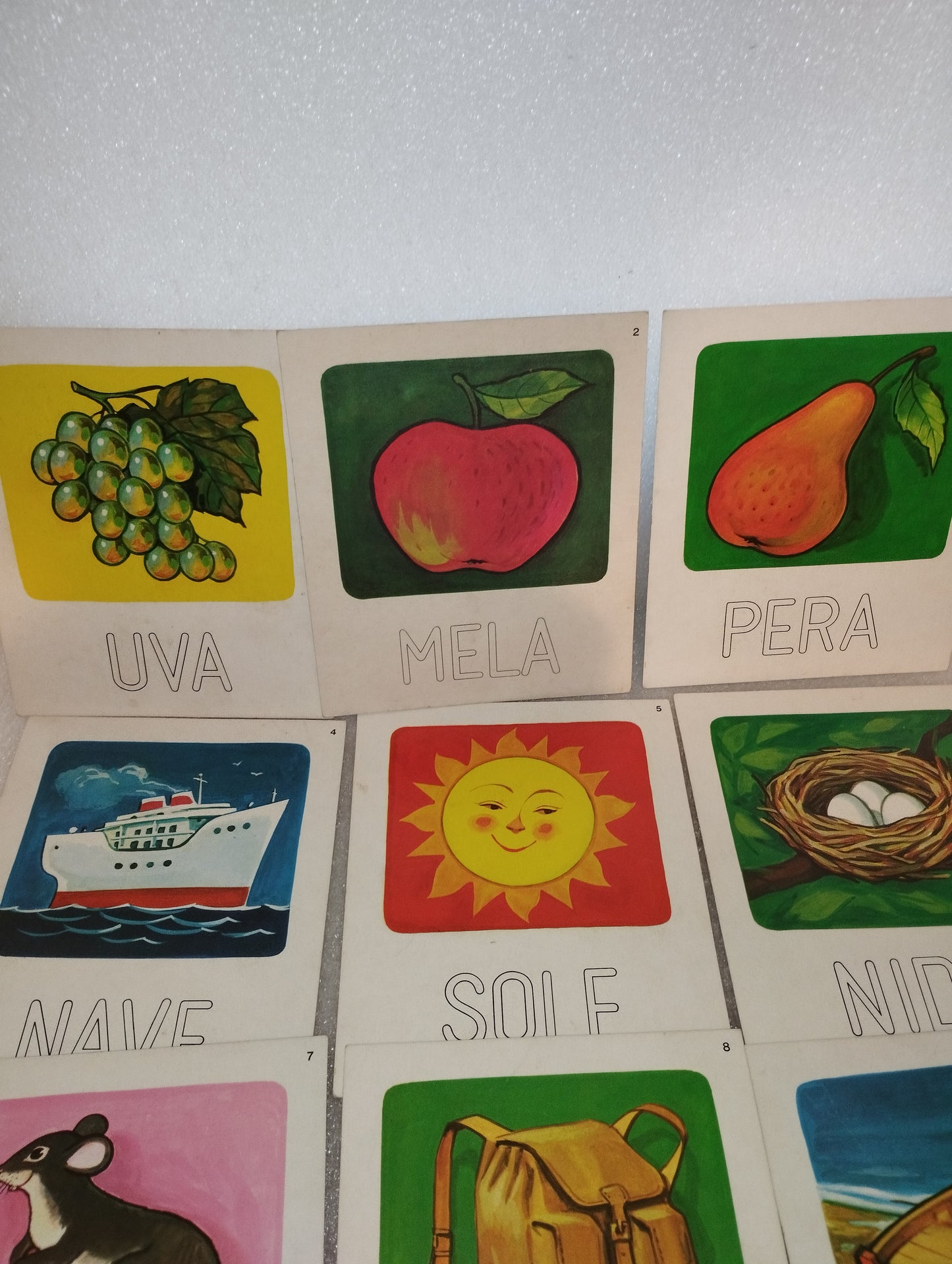 Series of 16 Teaching Cards from the 60s/70s