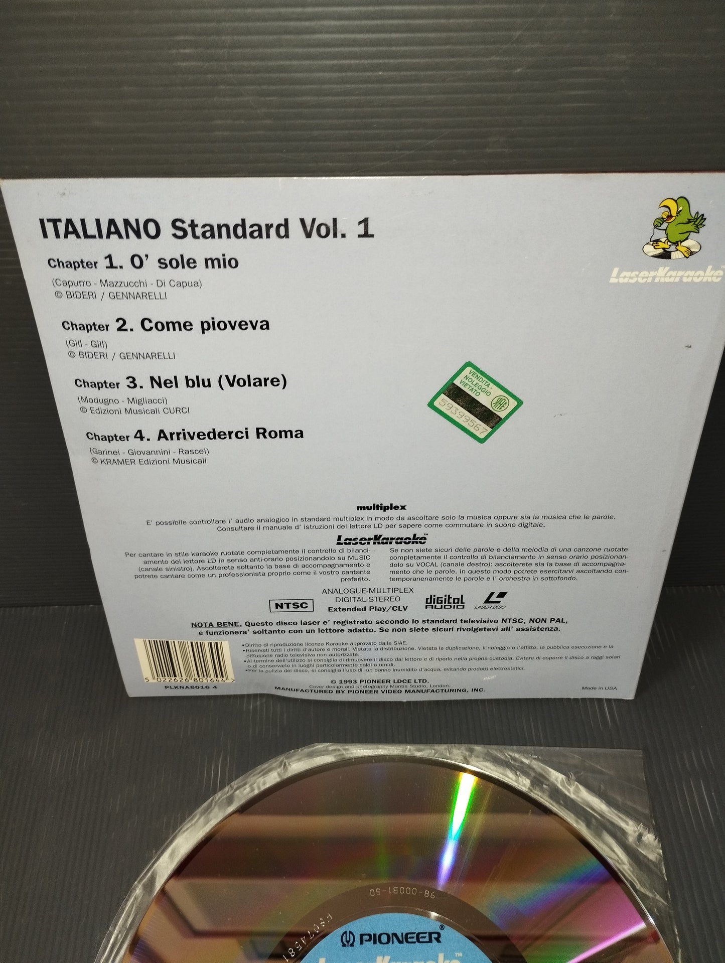 Laserkaraoke Standard vol.1 Pioneer NTCS