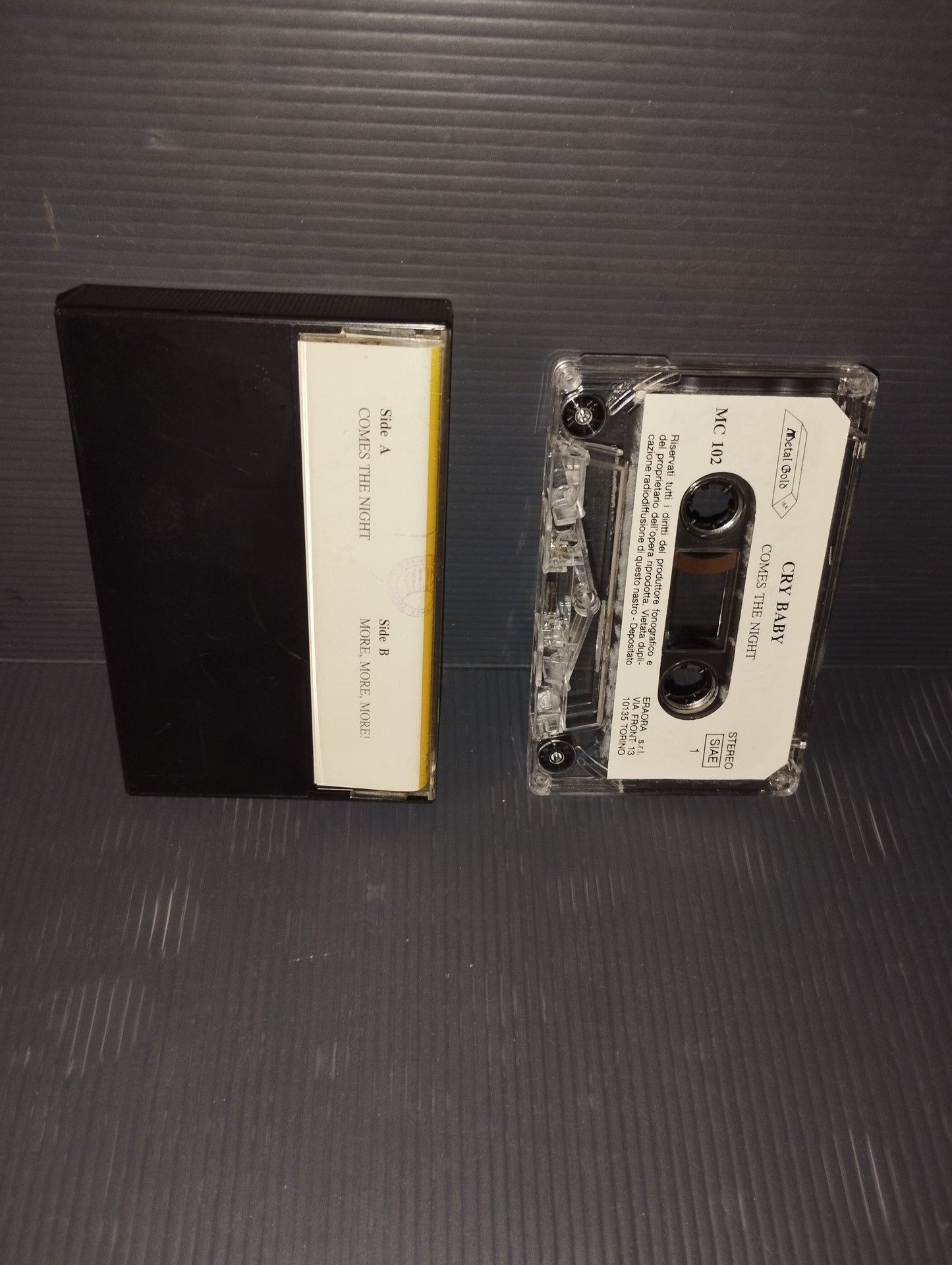 Comes the Night Cry Baby cassette tape