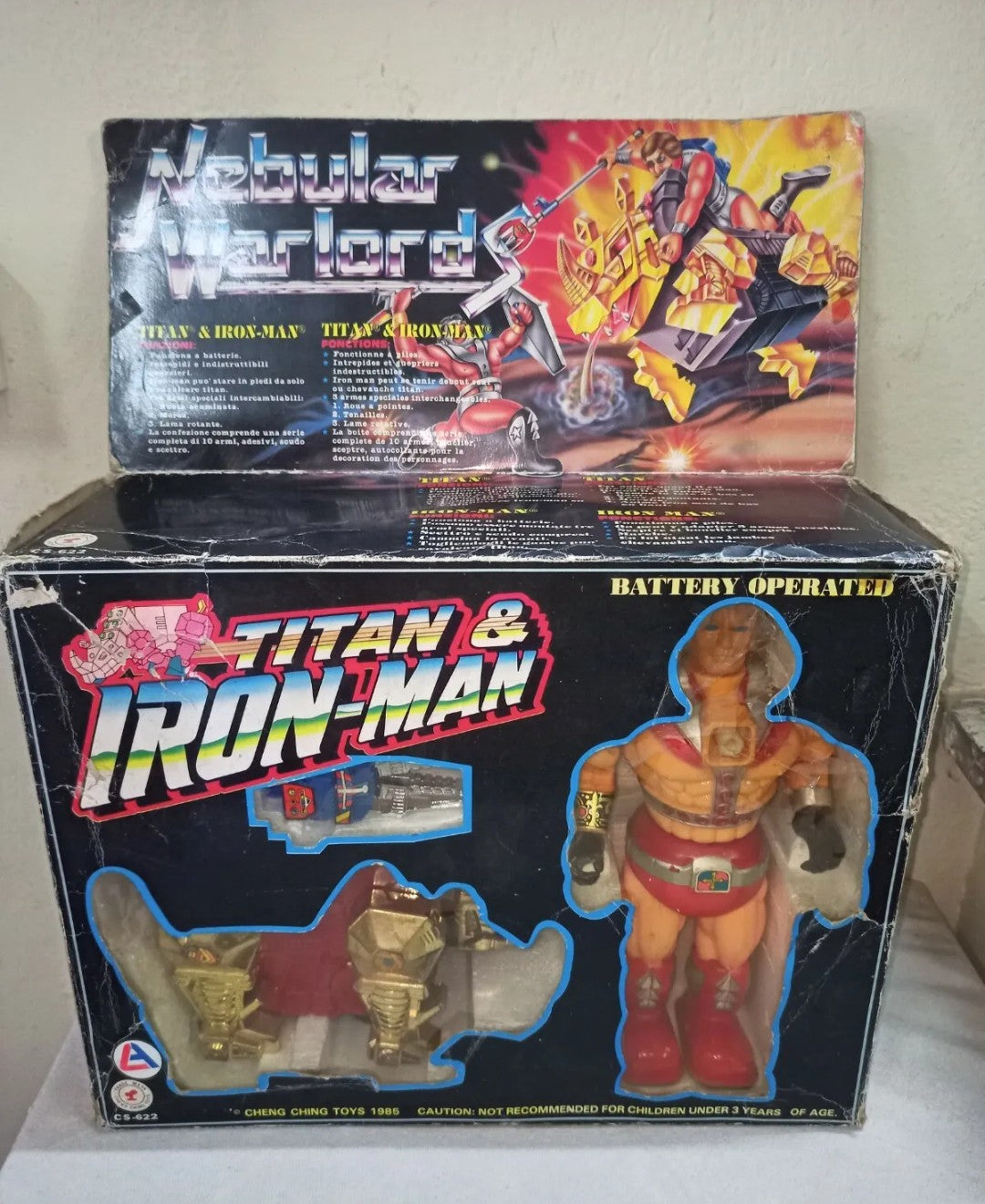 Nebular Warlord Titan and Iron Man, original 1985 READ DESCRIPTION