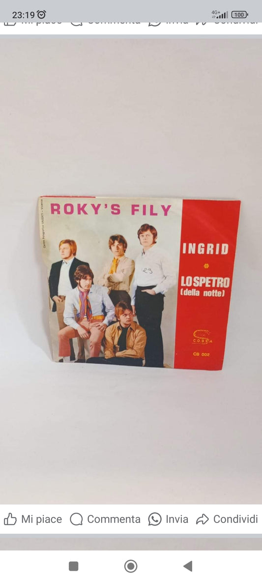 "Ingrid/Lo Spettro" Roky'Fily 45 Giri Edito nel 1971 da Dischi Cobra Cod .CB 002