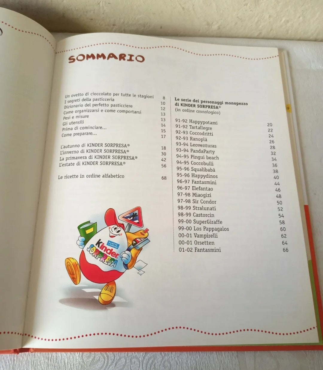 Libro Le Stagioni di Kinder Sorpresa, Mondadori 2001