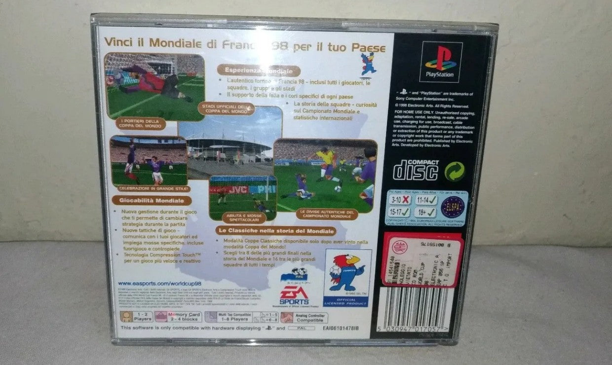 Gioco World Cup 98 Coppa del mondo per PS1, EA Sports LEGGI