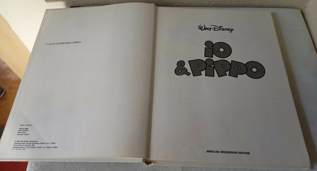 Libro Io e Pippo Mondadori, 1^ edizione 1985