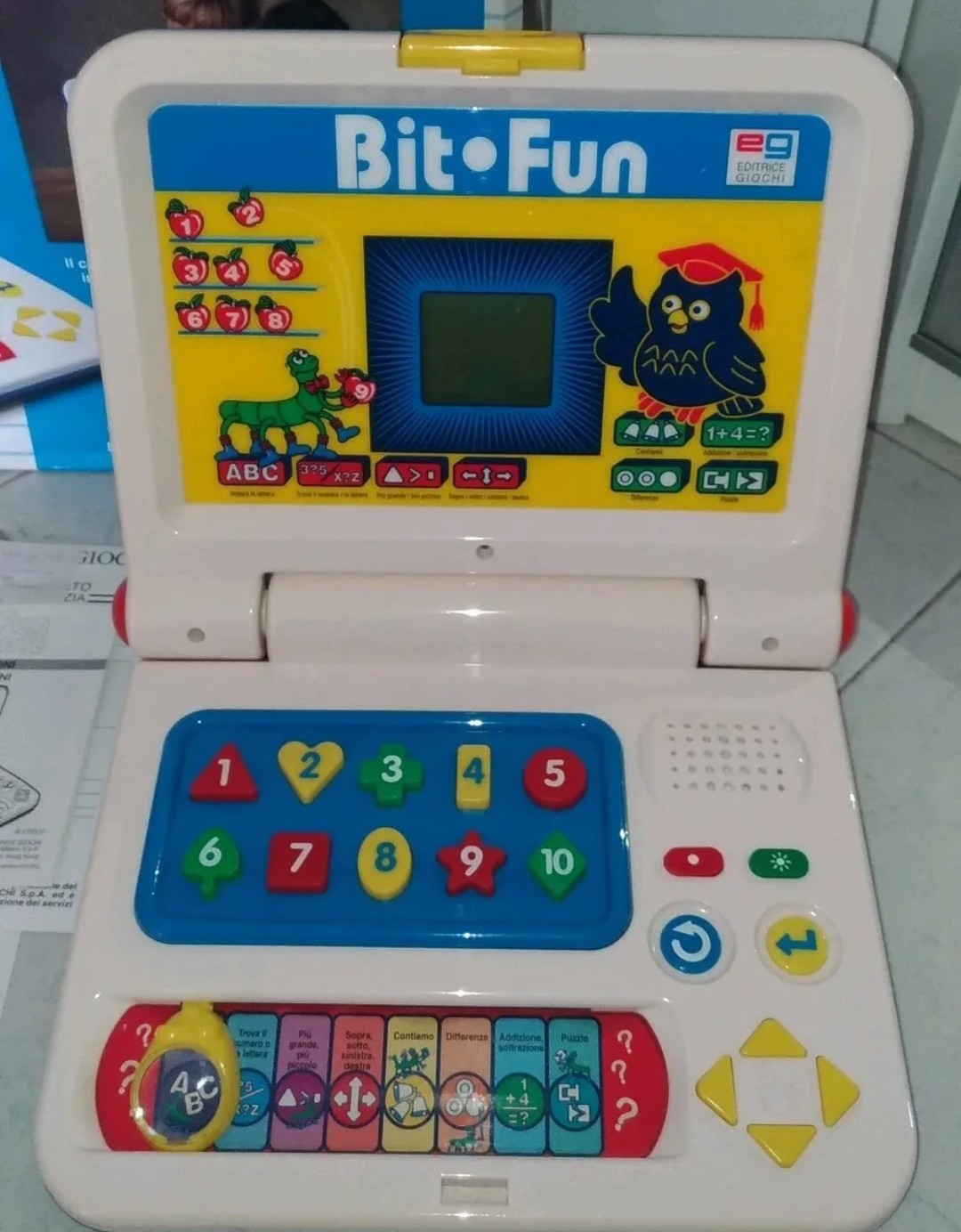 Computer Gioco Portatile Parlante Pc Bubble , Editrice Giochi , Vintage  Bambini