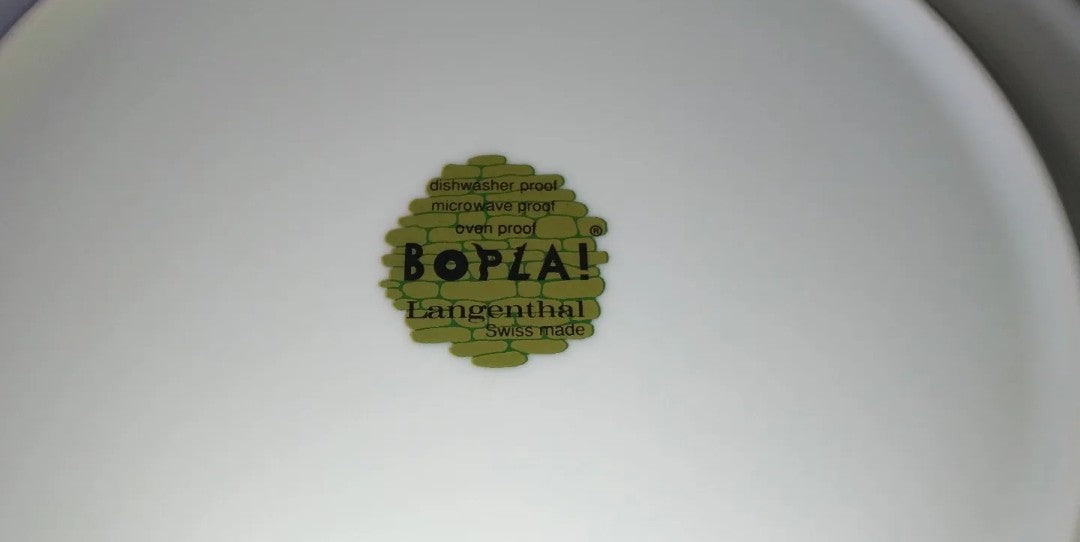 Bopla plate Flipper series in porcelain, original from the 90s