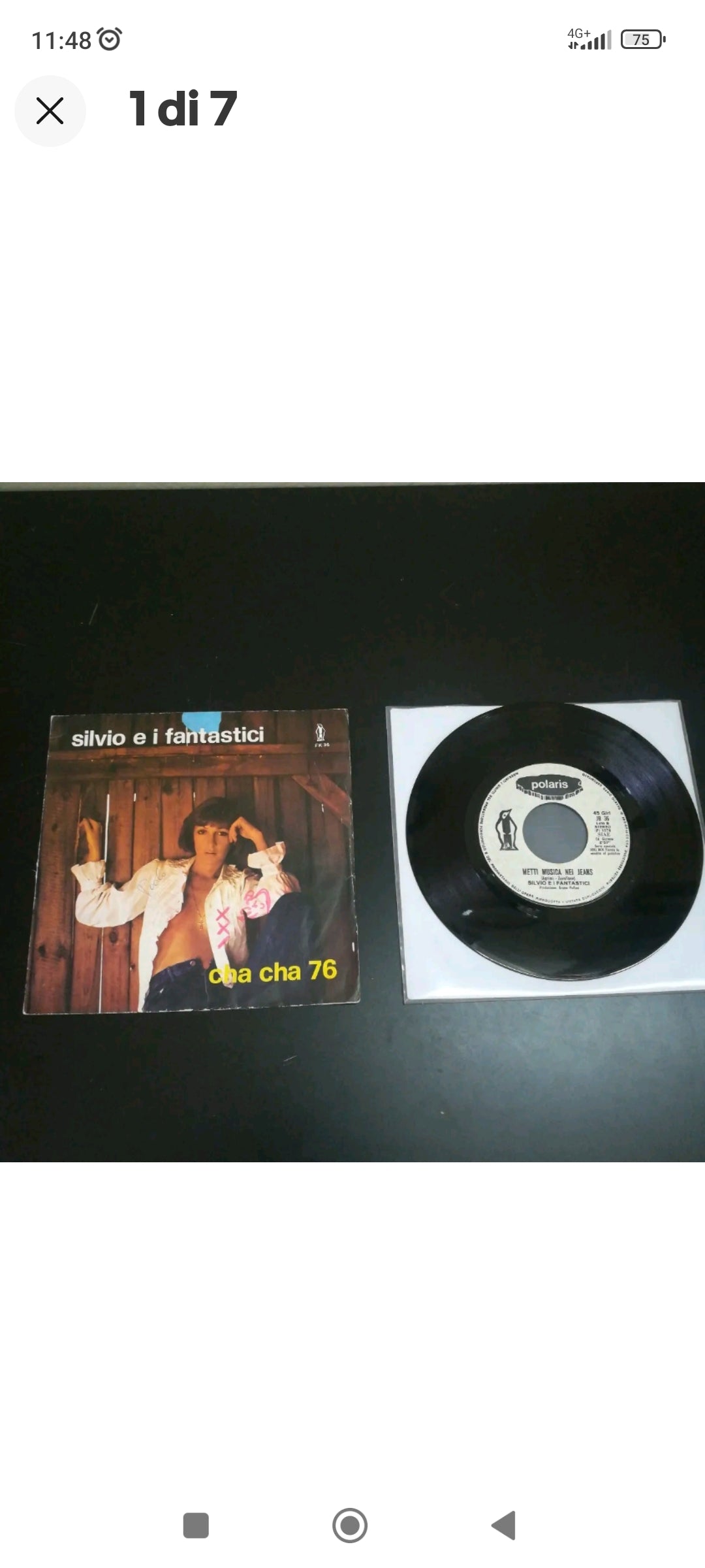 45 rpm "Cha Cha 76 / Put Music in Jeans" Silvio EI Fantastici