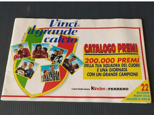 Catalogo Kinder Ferrero Vinci Il Grande Calcio 1990 LEGGI DESCRIZIONE