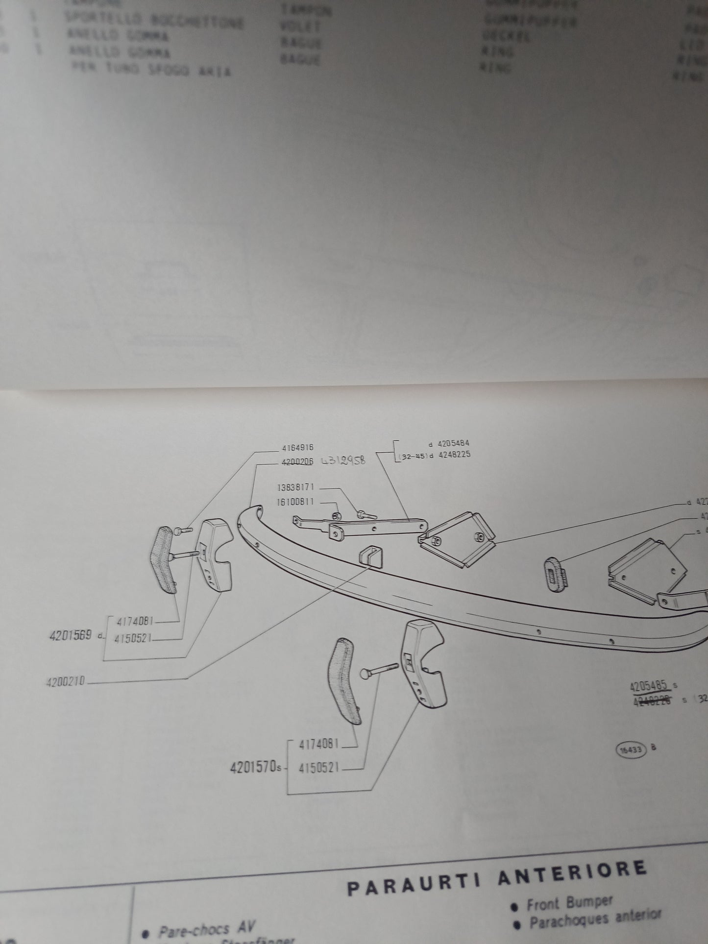 Fiat 128 Catalogo Parti Di Ricambio Carrozzeria 1° Ediz.1969