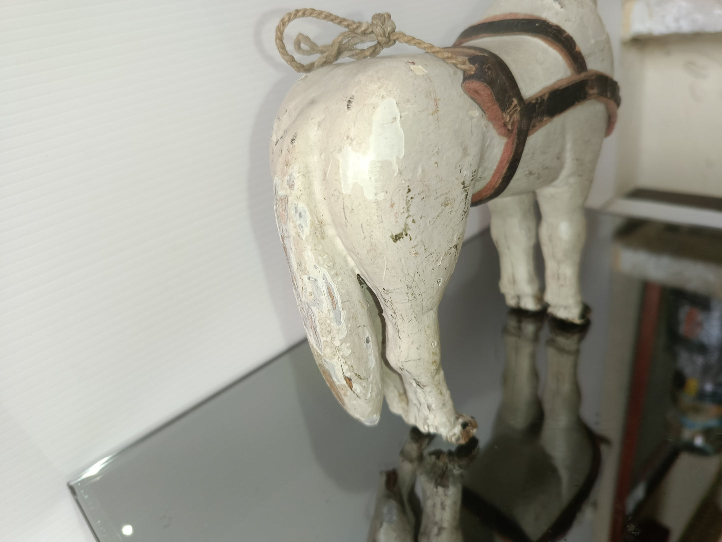 Antico Cavallo In Legno Da Restaurare