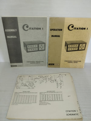 Harman Kardon Citation I
Manuali cartacei e schemi originali
In lingua inglese