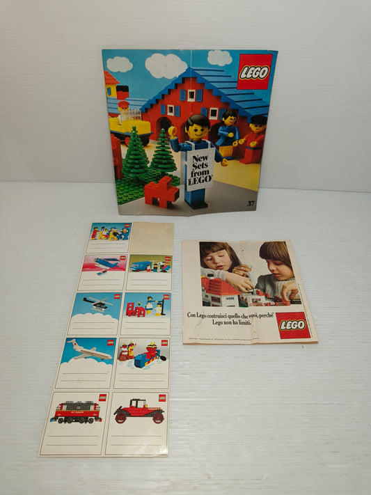 Depliant e adesivi Pubblicitari Lego, anni 70