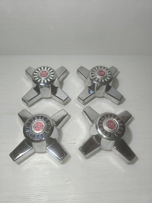 4 Coprimozzo Fiat Per Auto D'epoca In Plastica Cromata
Anni 60/70
