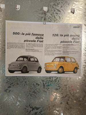 Fiat 500/126  Locandina

Rifilata Da Rivista D'epoca Su Cartoncino