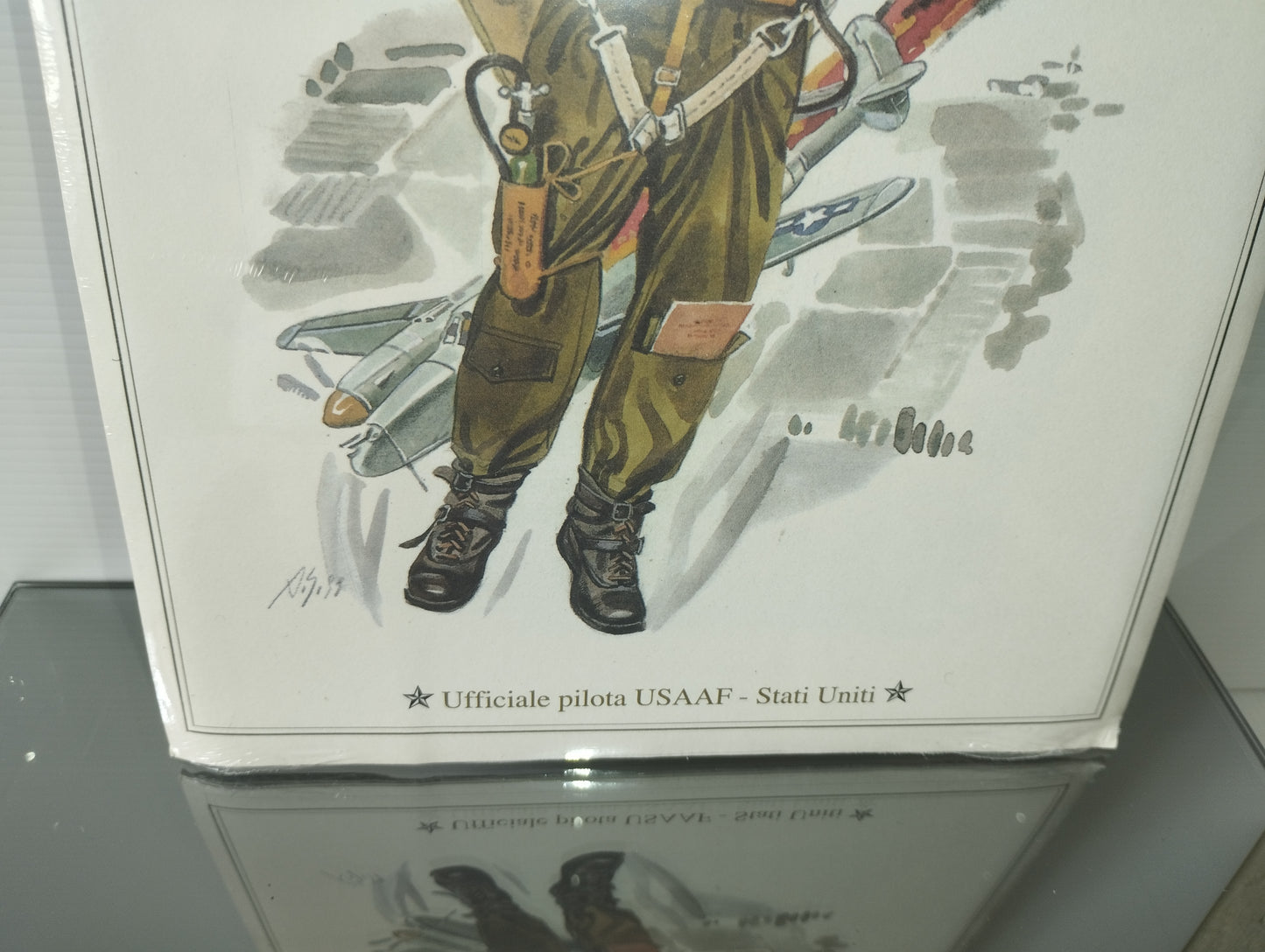 Ufficiale pilota USAAF Stati Uniti  Stampa Originale Fine Anni 70
Dimensioni 28 x 21 cm circa