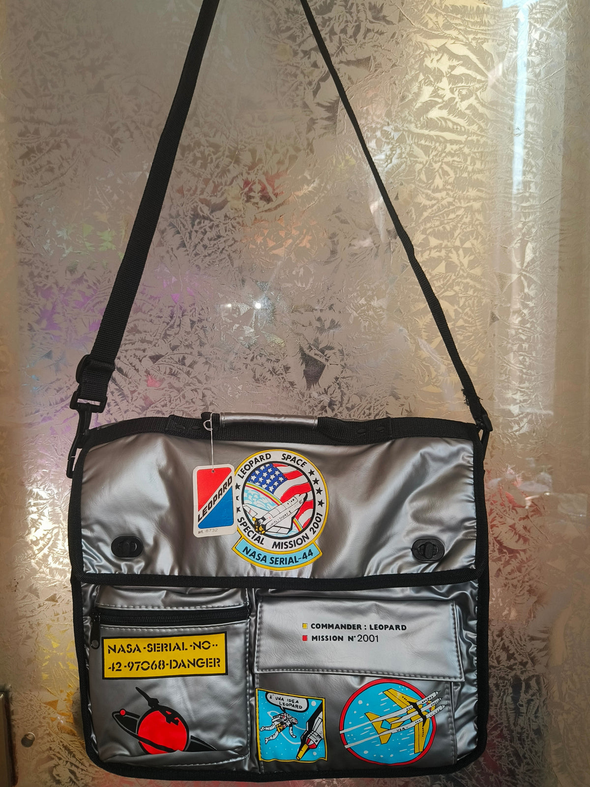 Borsa tracolla spazio marca Leopard anni 80